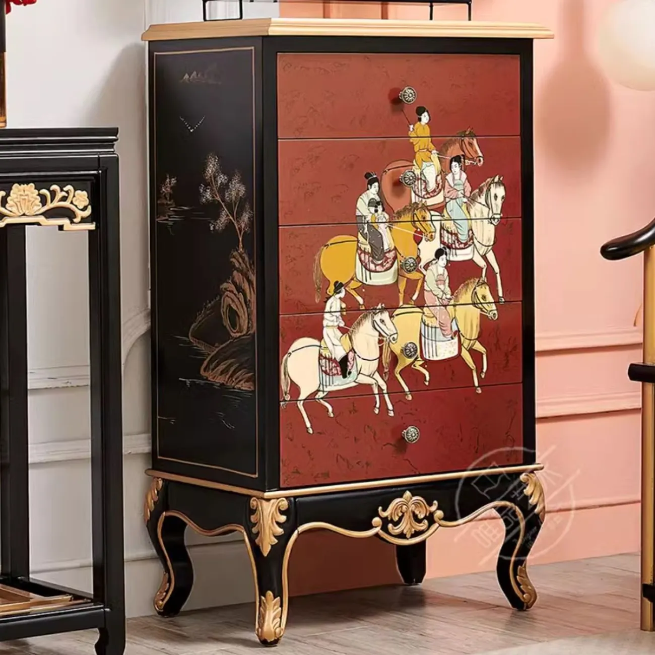 Расписной комод из массив дерева Creative Life 36017-29 Расписной комод из массив дерева Creative Life 36017-29