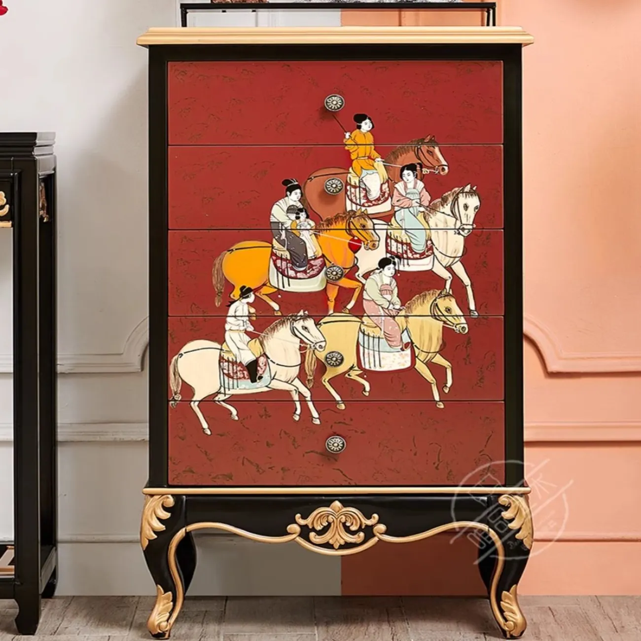 Расписной комод из массив дерева Creative Life 36017-29 Расписной комод из массив дерева Creative Life 36017-29