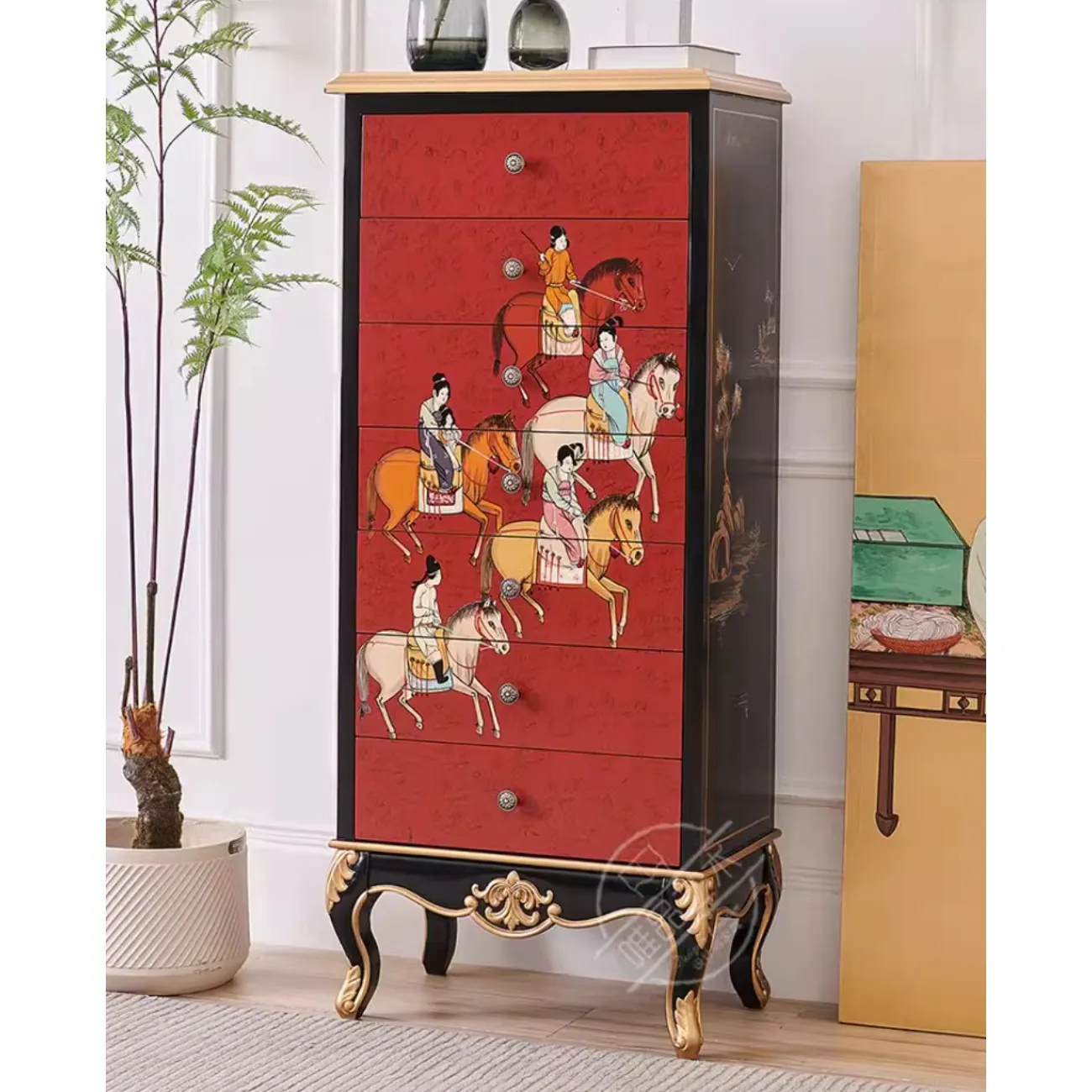 Расписной комод из массив дерева Creative Life 36017-29 Расписной комод из массив дерева Creative Life 36017-29