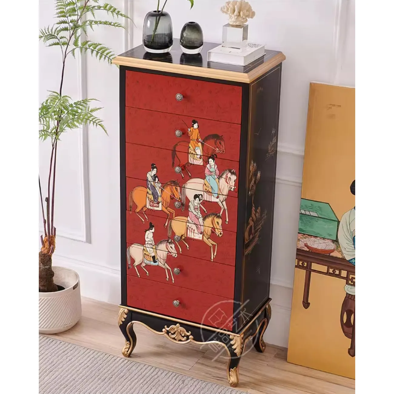 Расписной комод из массив дерева Creative Life 36017-29 Расписной комод из массив дерева Creative Life 36017-29