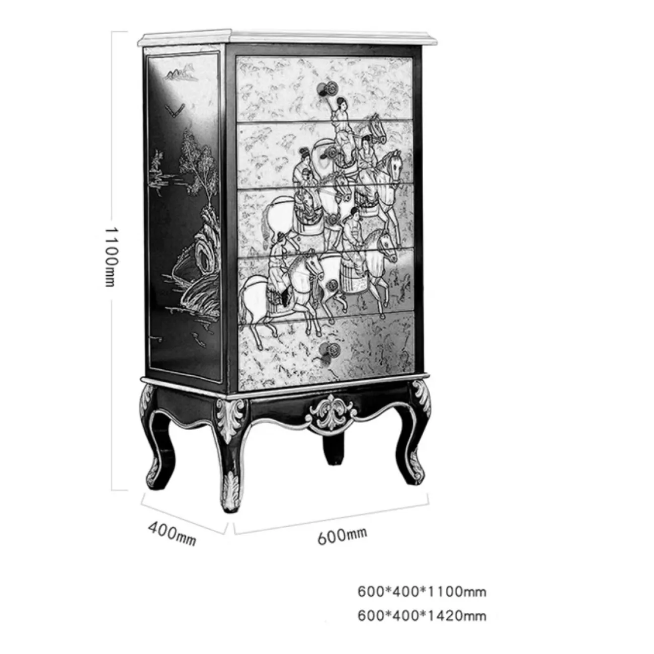 Расписной комод из массив дерева Creative Life 36017-29 Расписной комод из массив дерева Creative Life 36017-29