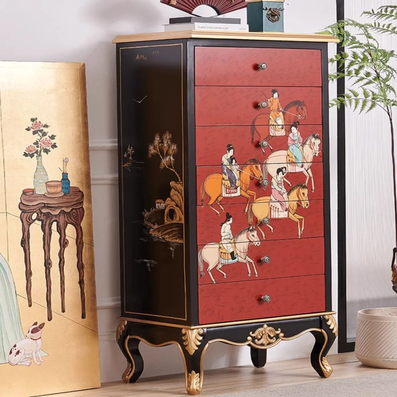 Расписной комод из массив дерева Creative Life 36017-29 Расписной комод из массив дерева Creative Life 36017-29