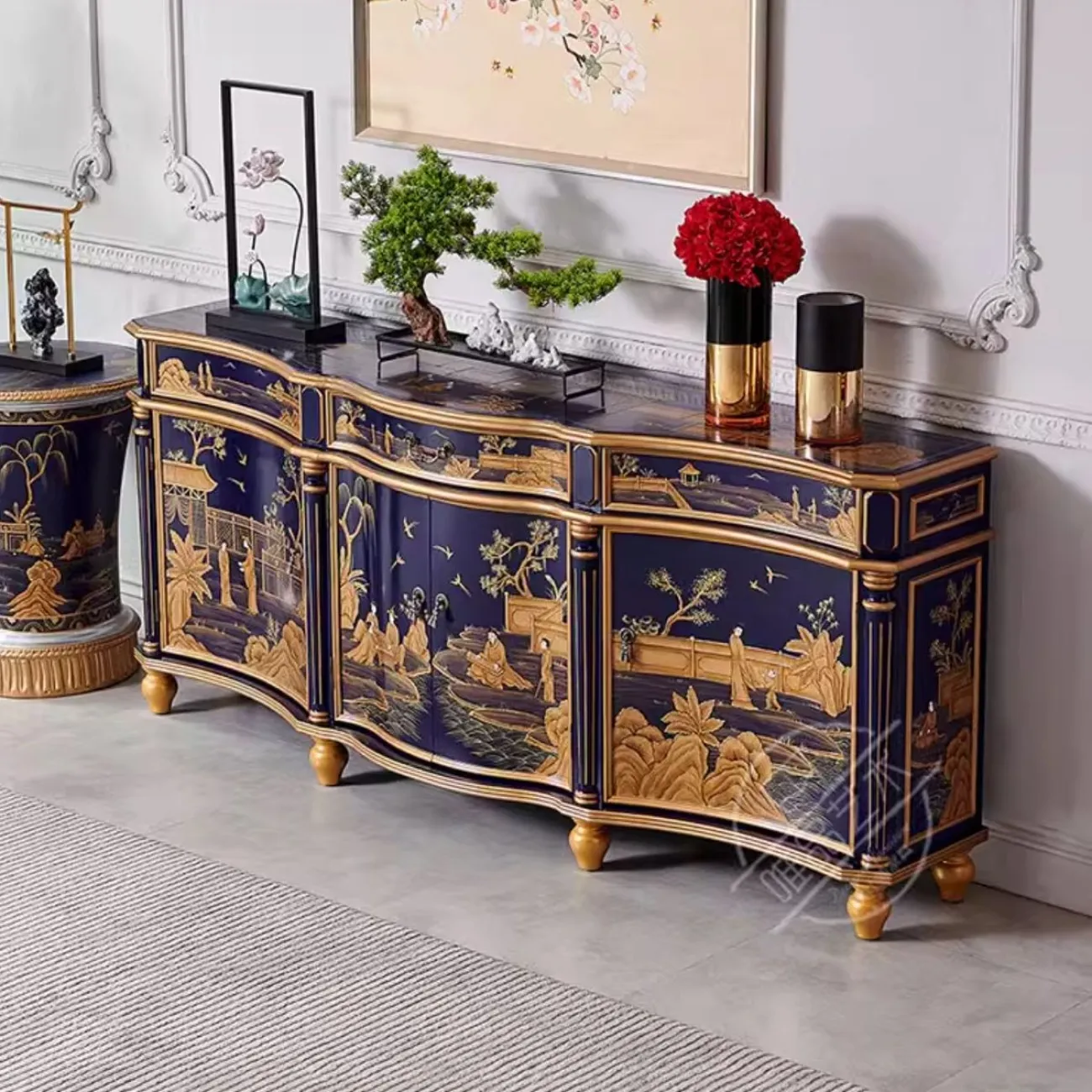 Расписной комод из массива дерева Creative Life 36019-29