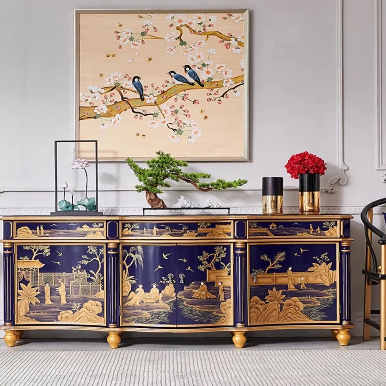 Расписной комод из массива дерева Creative Life 36019-29