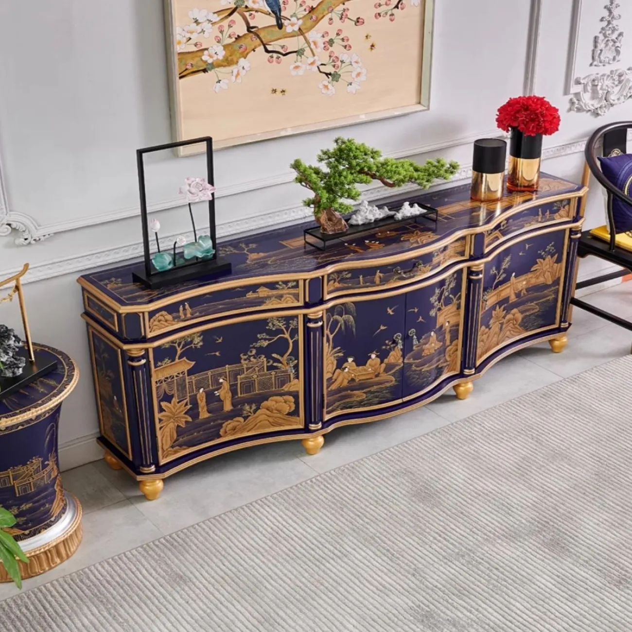 Расписной комод из массива дерева Creative Life 36019-29