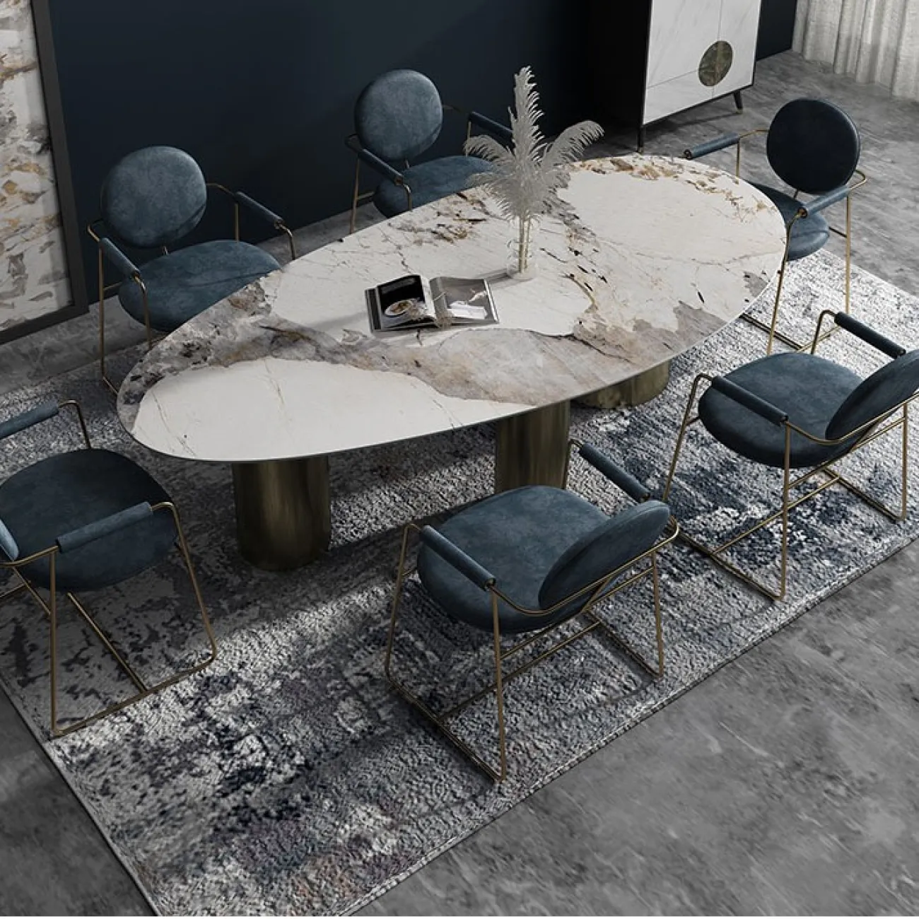 Дизайнерский обеденный стол - LaLume-AZ00420 Дизайнерский обеденный стол - LaLume-AZ00420