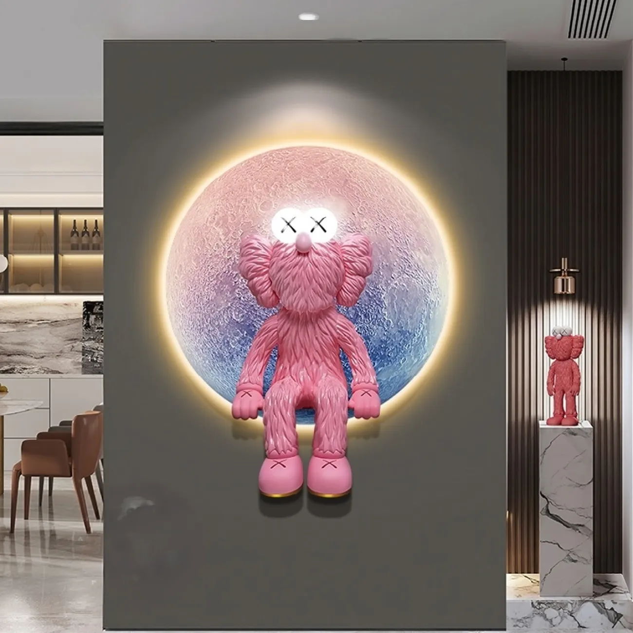Брендовая картина kaws tide со светодиодной подсветкой DK22400-23 от ImperiumLoft