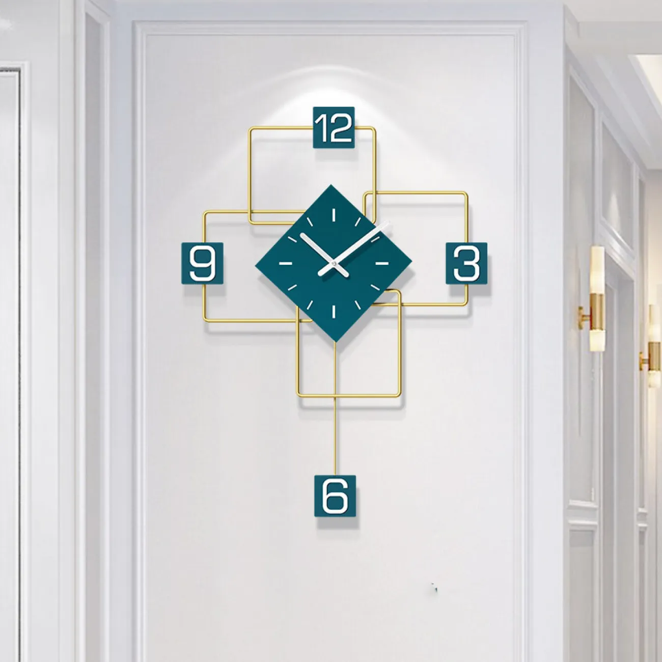 Современные настенные дизайнерские ромбовидные часы в скандинавском стиле LaLume