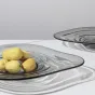 Серая стеклянная чаша Удлиненная LaLume DK_FB-ZS2057A