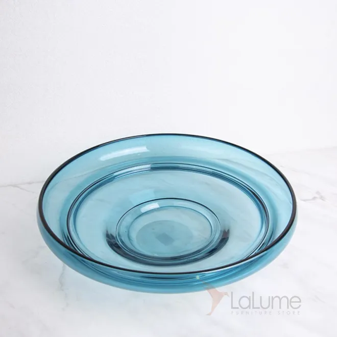 Стеклянная чаша в форме синего круга LaLume DK_FB-ZS2058A