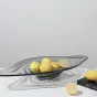 Серая стеклянная чаша Удлиненная LaLume DK_FB-ZS2057A