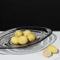 Серая стеклянная чаша Удлиненная LaLume DK_FB-ZS2057A
