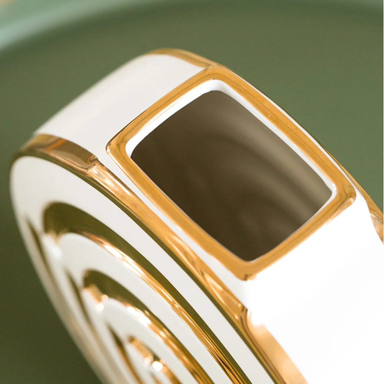 Ваза «Мишень» LaLume DK_300165 Золотой H26