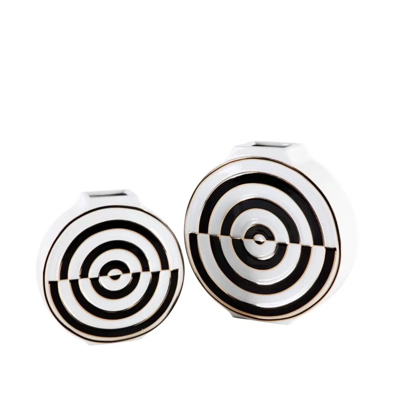 Ваза «Мишень» LaLume DK_300165 Золотой H26