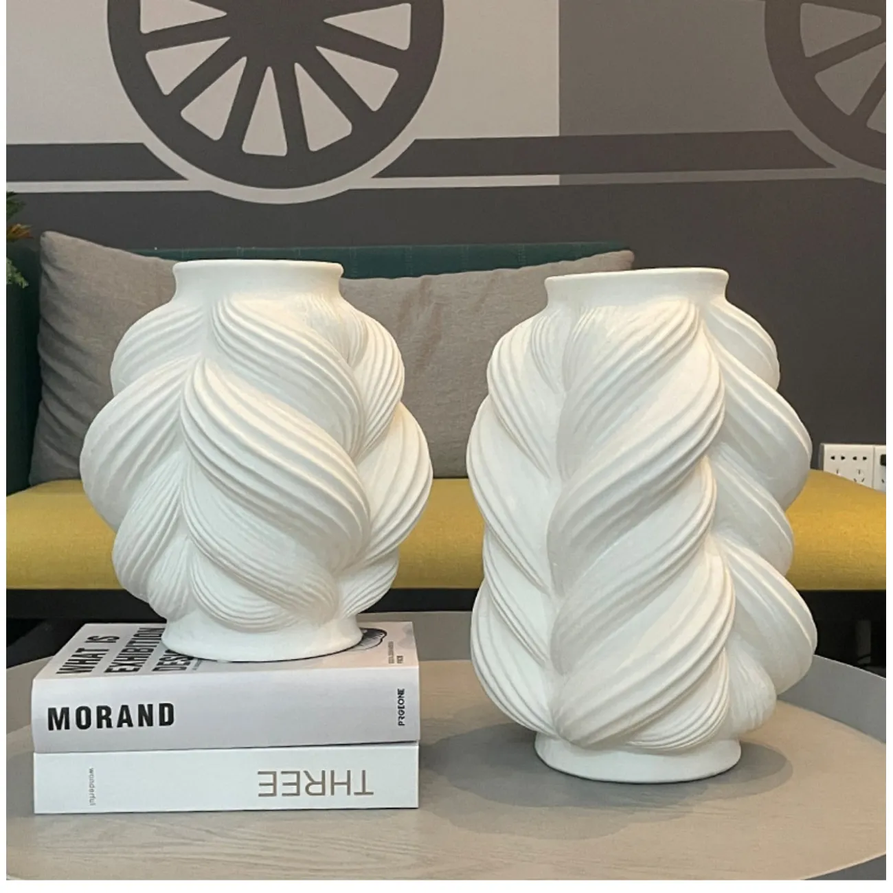 Керамическая ваза «Коса» LaLume DK_607703 H34