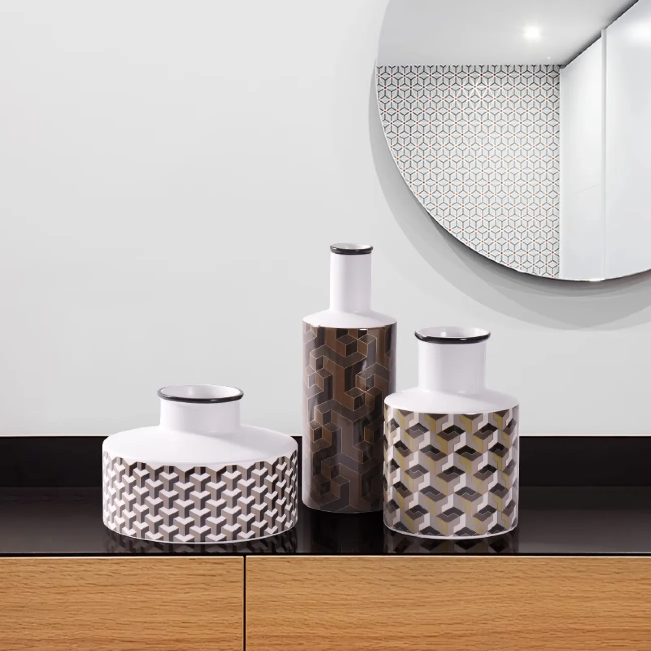 Ваза «Узор 3D» LaLume DK_603116 H16.5