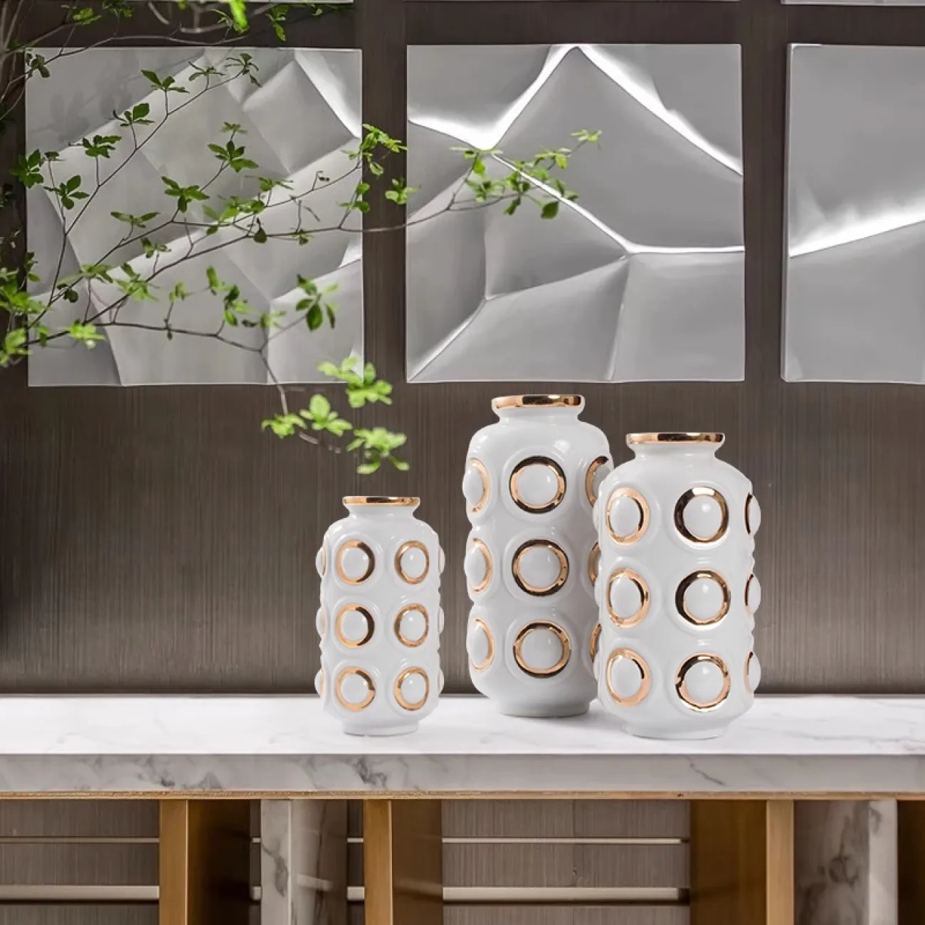 Ваза «Кольца» LaLume DK_300103 H40