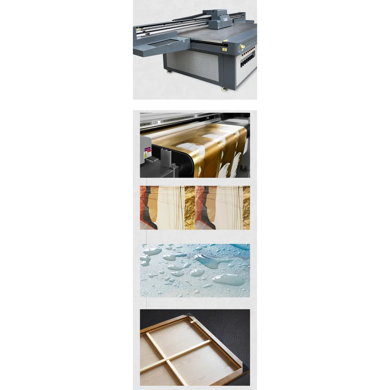 Дизайнерская картина в современном стиле и атмосферой абстракции,  расписанная сусальным золотом LaLume-DF-20460-23