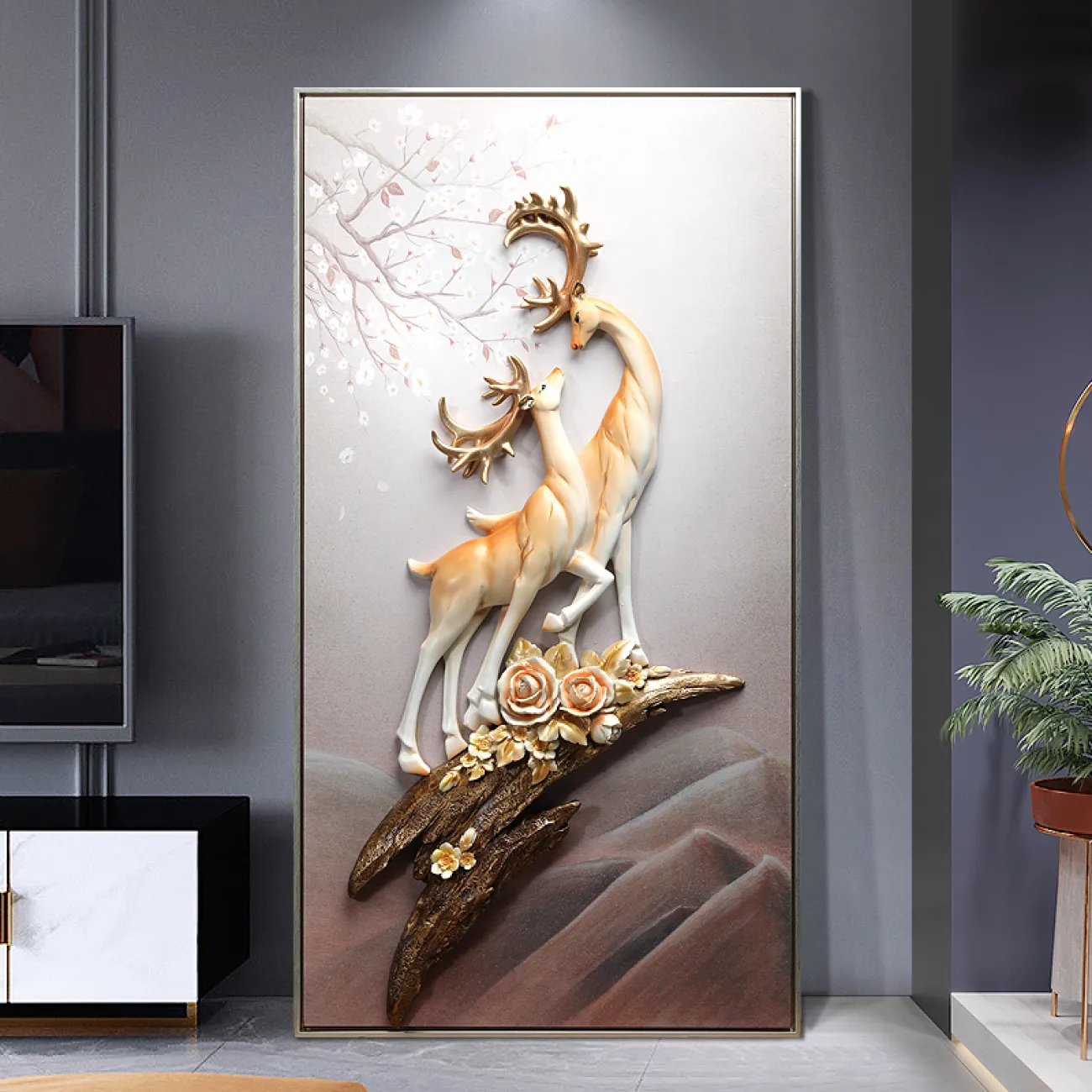 Современная настенная рельефная картина для гостиной LaLume DK20353-27 Современная настенная рельефная картина для гостиной LaLume DK20353-27