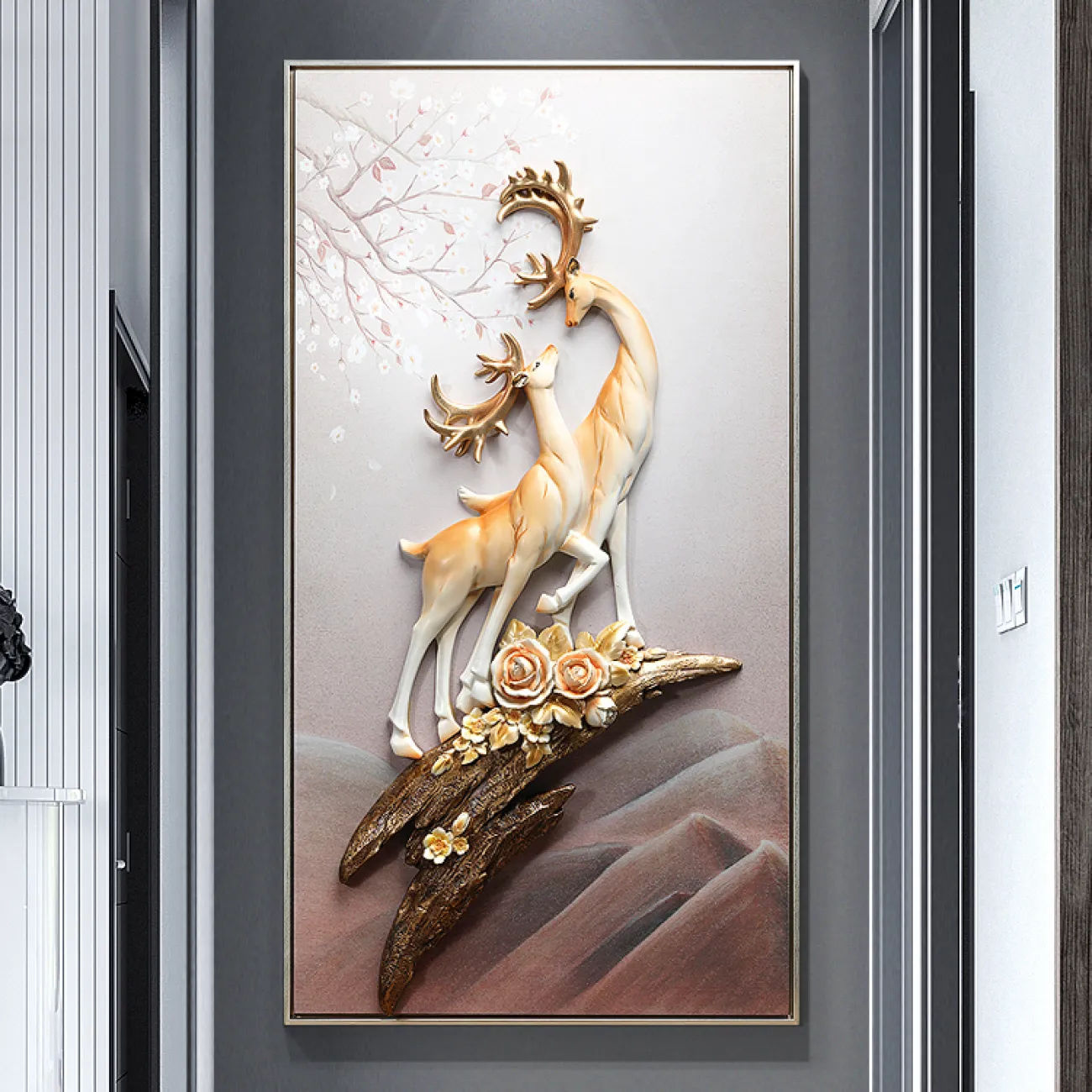 Современная настенная рельефная картина для гостиной LaLume DK20353-27 Современная настенная рельефная картина для гостиной LaLume DK20353-27