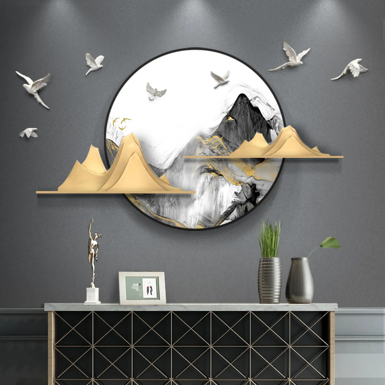 Современный настенный декор для гостиной LaLume DK20363-27