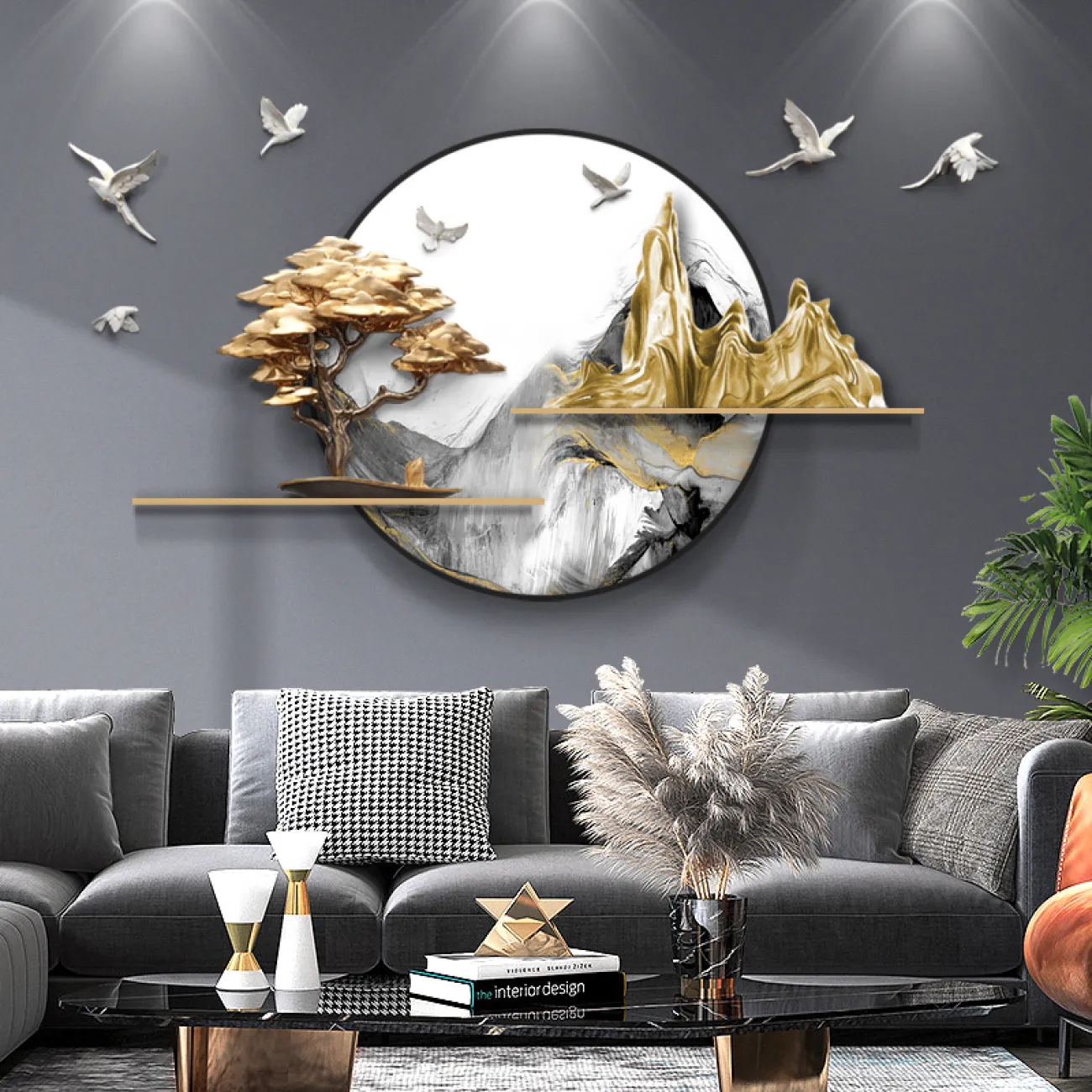 Современный настенный декор для гостиной LaLume DK20363-27