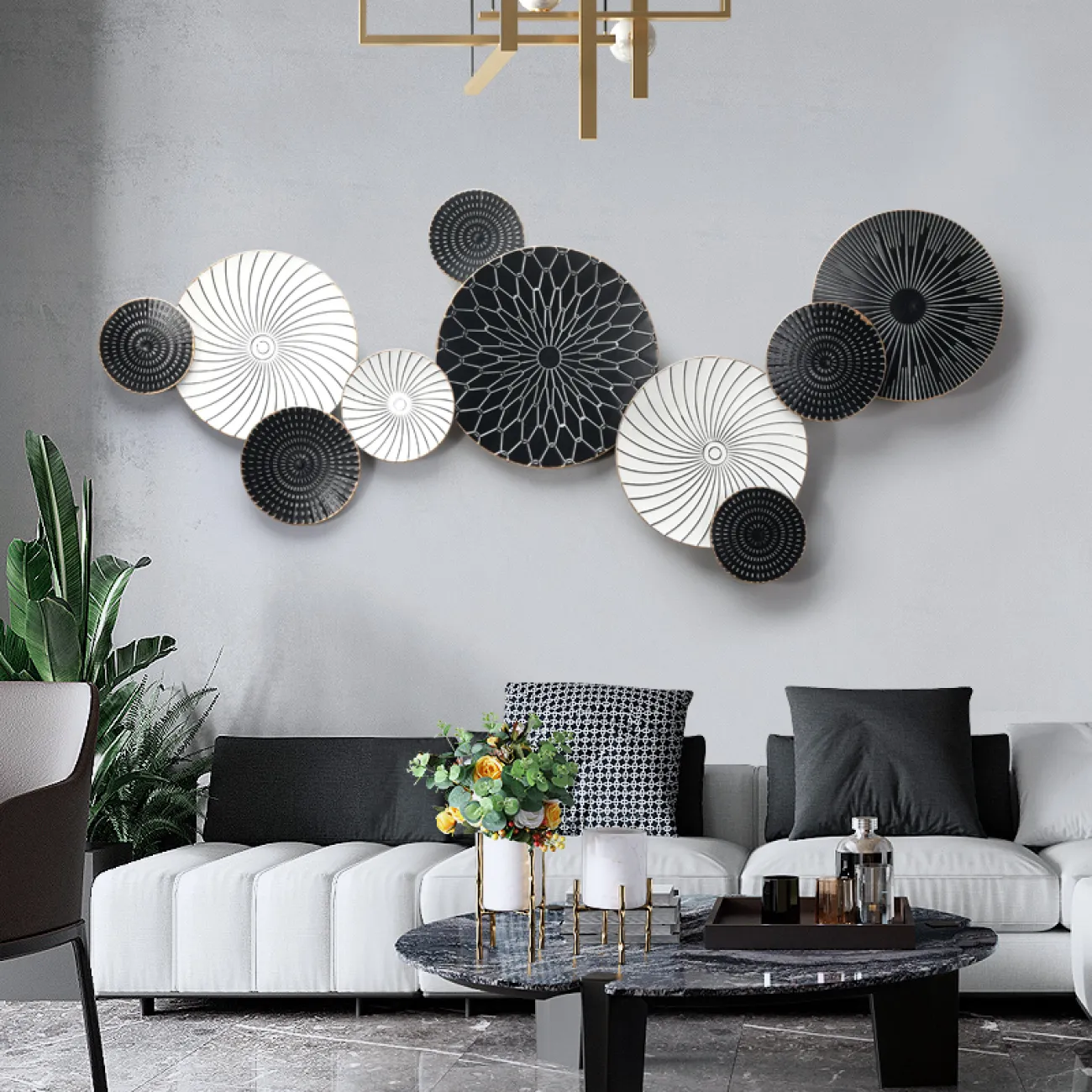 Современный настенный декор для гостиной LaLume DK20364-27