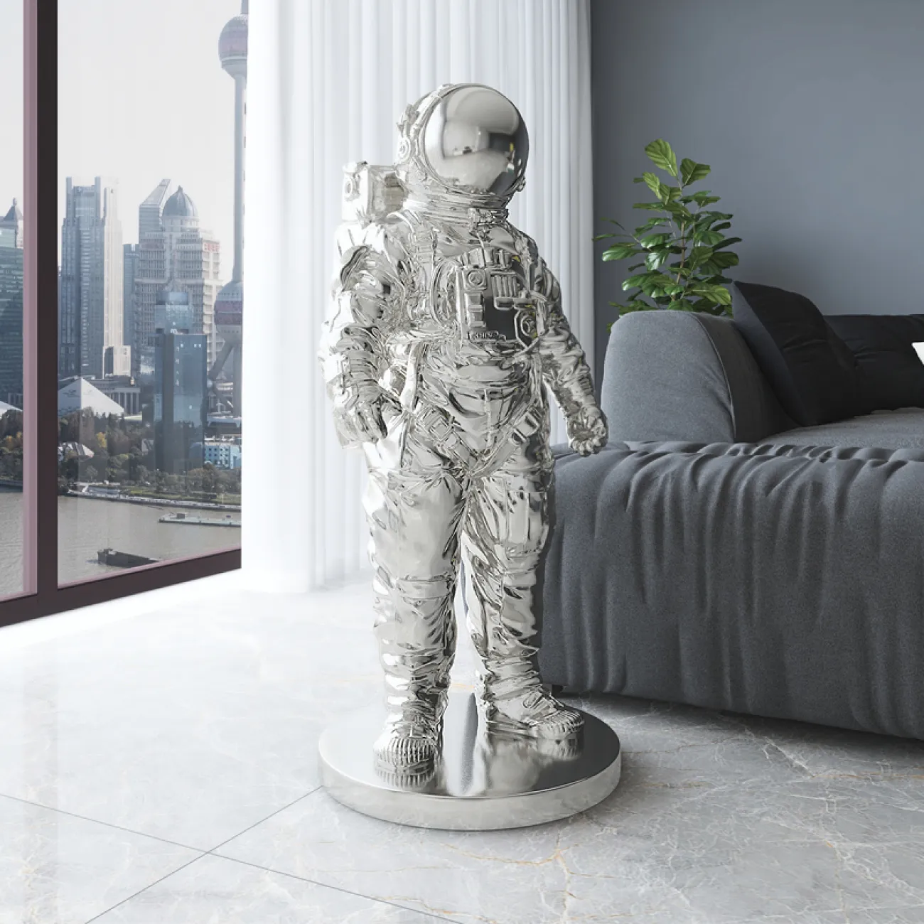 Роскошная скульптура космонавта для гостиной LaLume DK20376-27