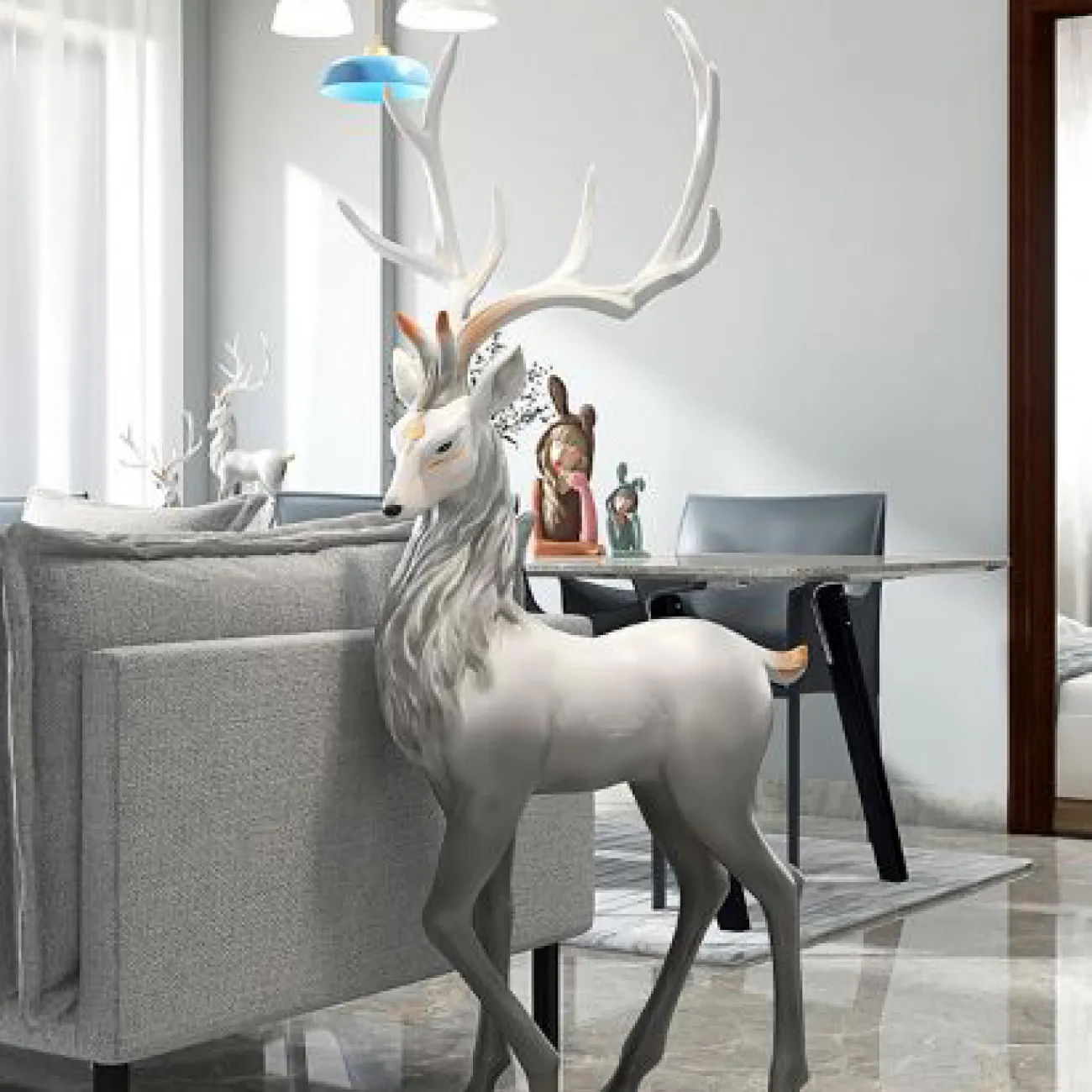 Роскошная скульптура оленя для гостиной LaLume DK20384-27