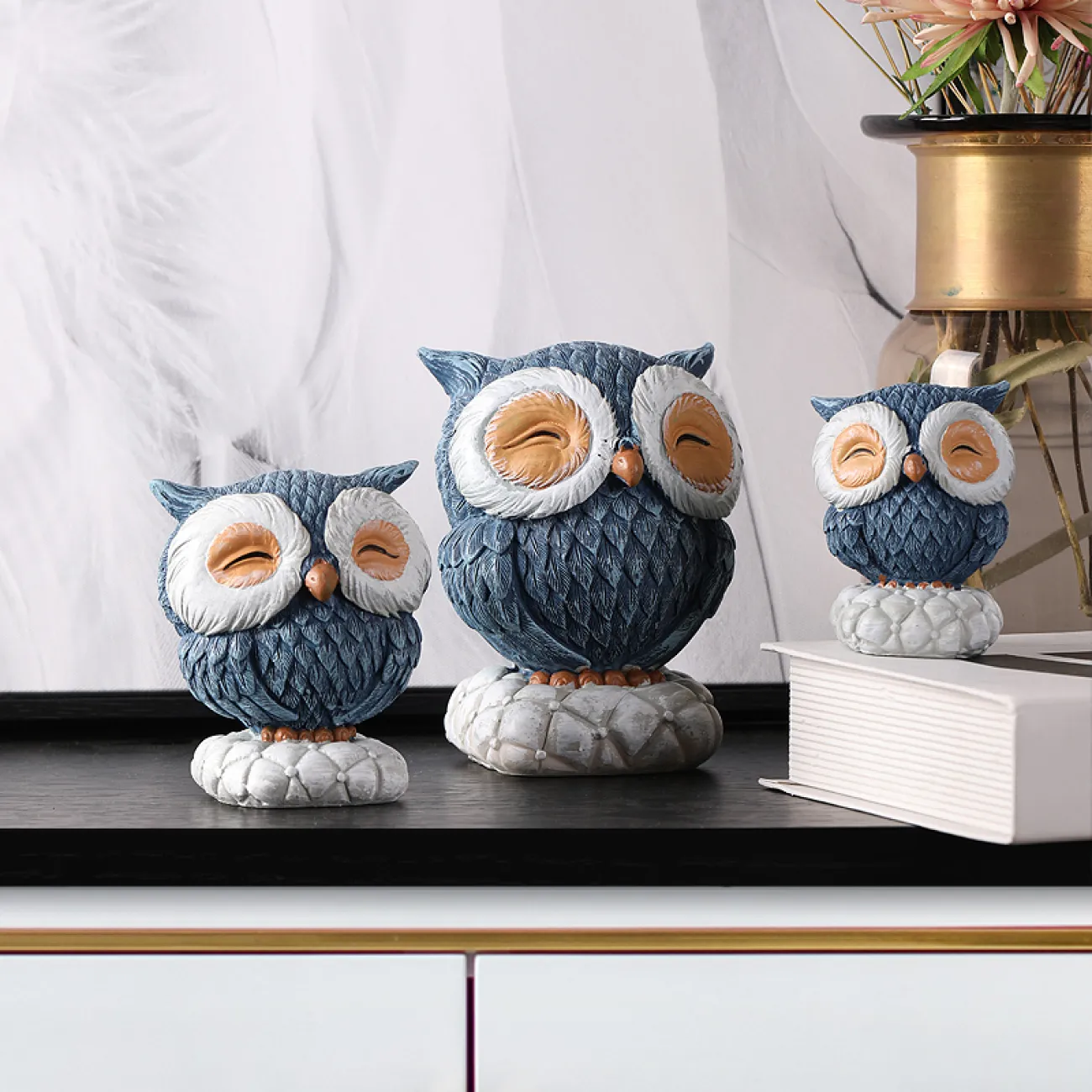 Роскошная современная статуэтка совы для гостиной LaLume DK20385-27 Роскошная современная статуэтка совы для гостиной LaLume DK20385-27