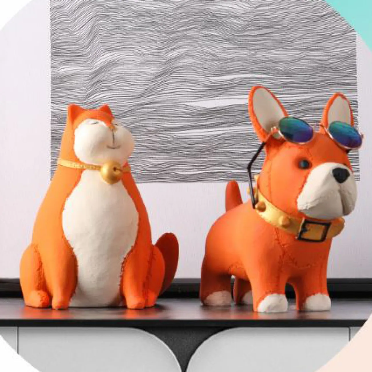 Роскошная современная статуэтка собаки для гостиной LaLume DK20390-27 Роскошная современная статуэтка собаки для гостиной LaLume DK20390-27