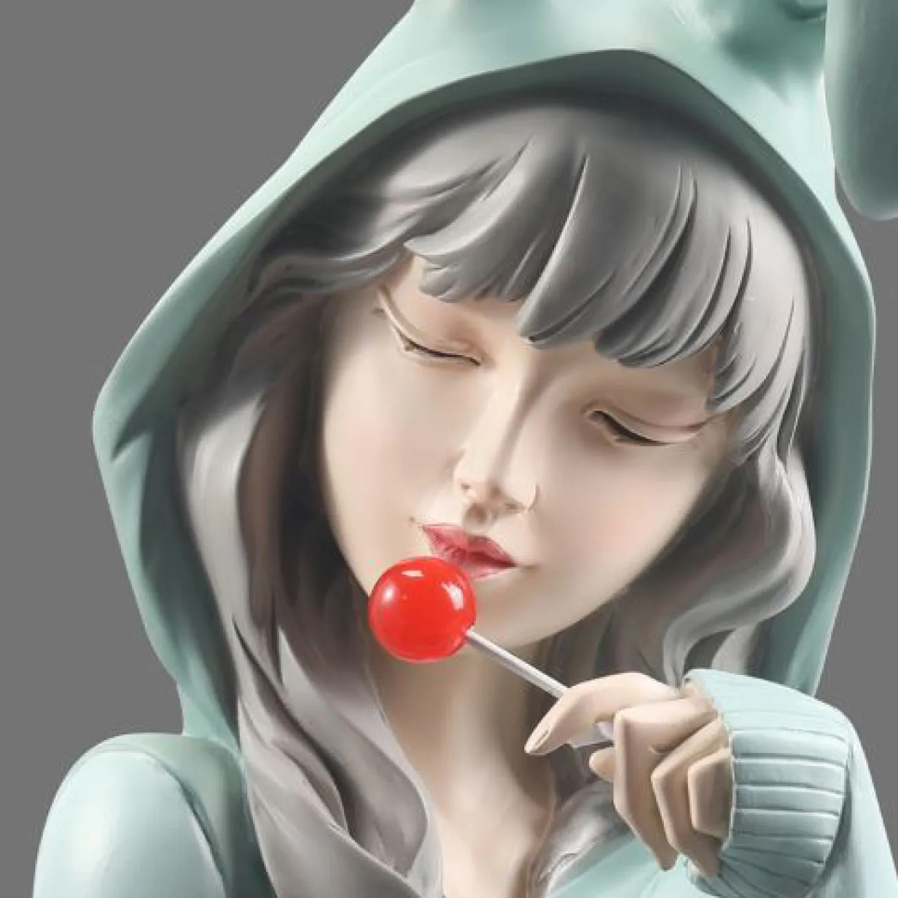 Роскошная статуэтка девушки с ушками для гостиной LaLume DK20395-27