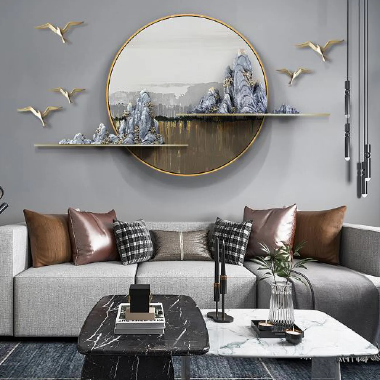 Современный настенный декор для гостиной LaLume DK20396-27 Современный настенный декор для гостиной LaLume DK20396-27