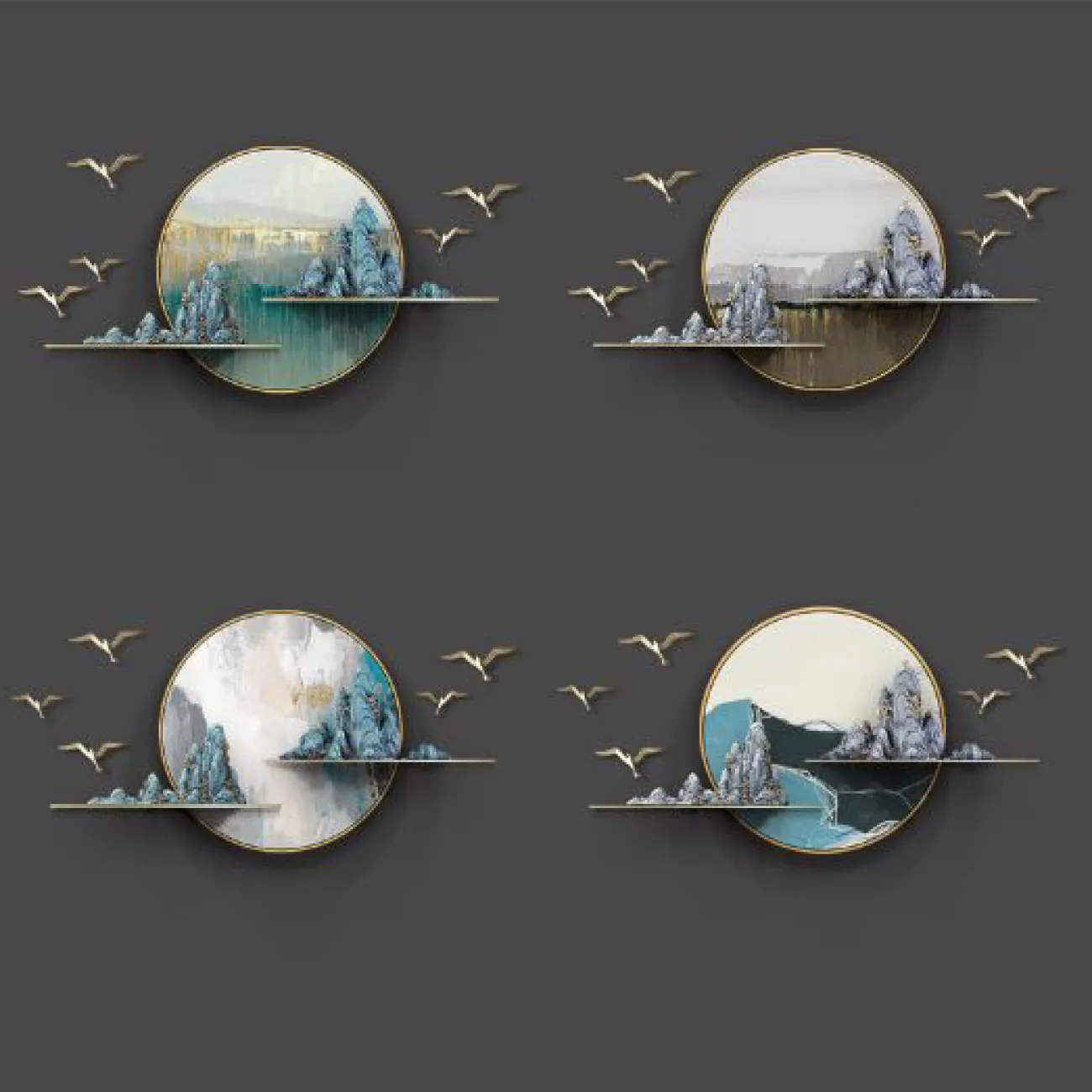 Современный настенный декор для гостиной LaLume DK20396-27 Современный настенный декор для гостиной LaLume DK20396-27