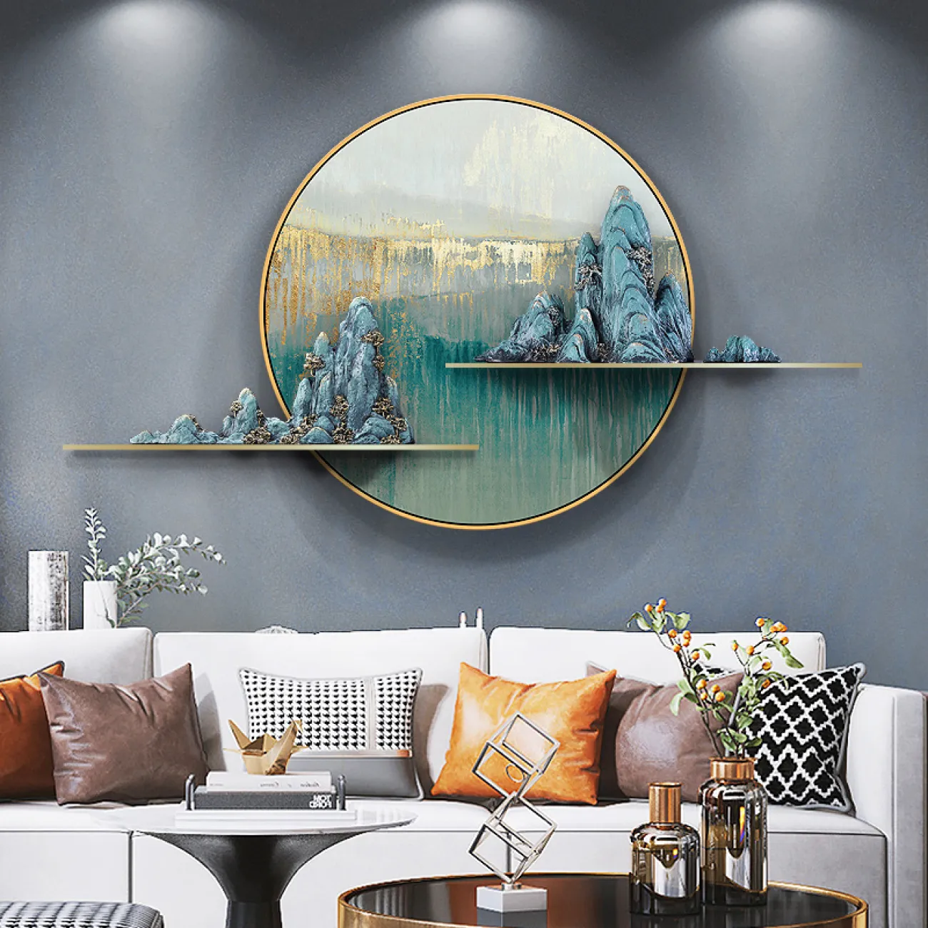 Современный настенный декор для гостиной LaLume DK20396-27 Современный настенный декор для гостиной LaLume DK20396-27