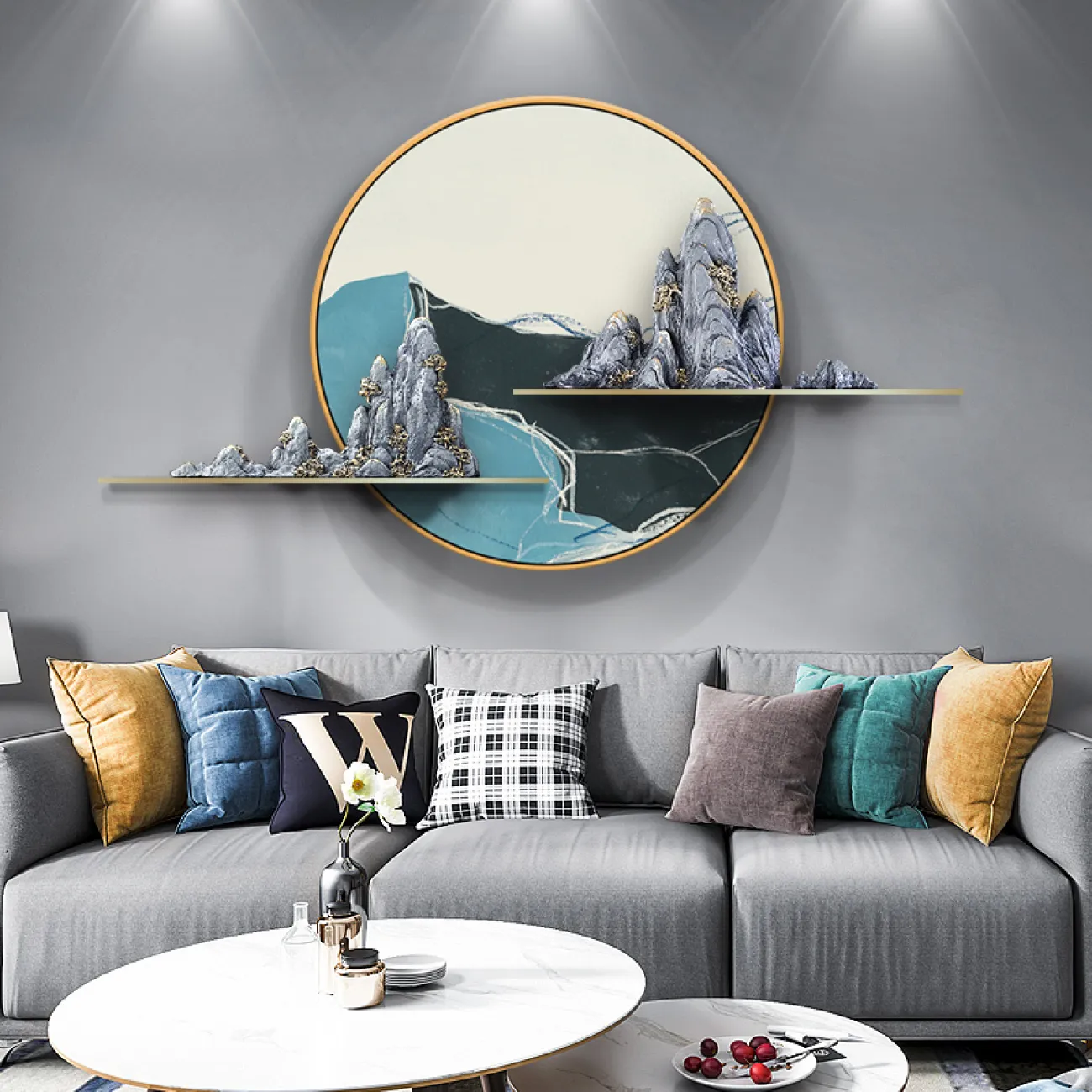 Современный настенный декор для гостиной LaLume DK20396-27 Современный настенный декор для гостиной LaLume DK20396-27