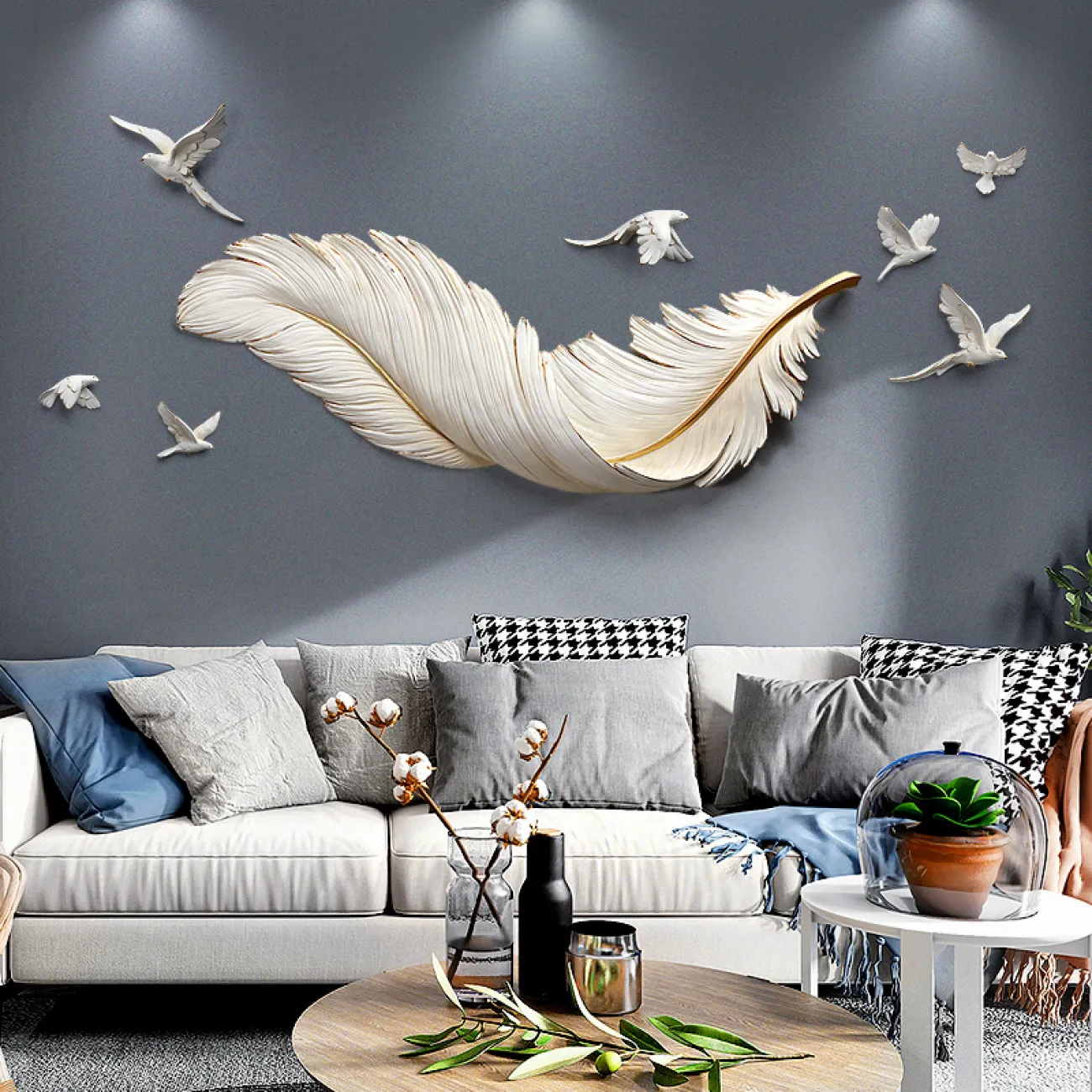Современный настенный декор для гостиной LaLume DK20398-27
