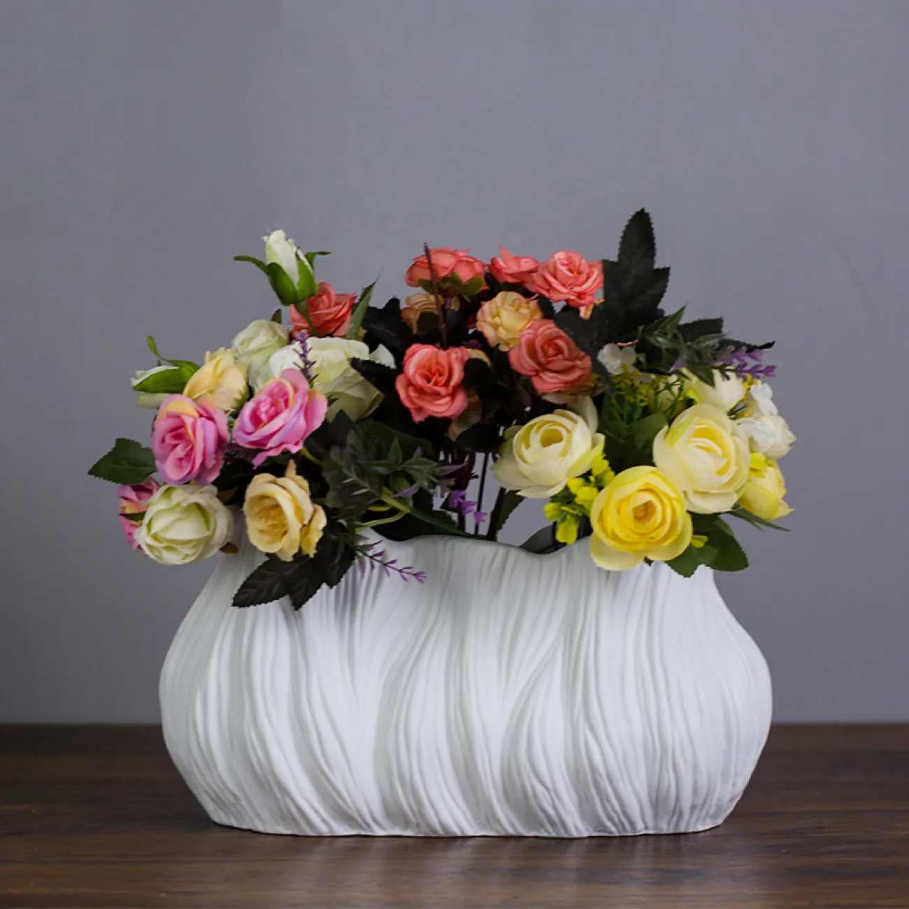 Роскошная низкая декоративная ваза для гостиной LaLume DK20401-27