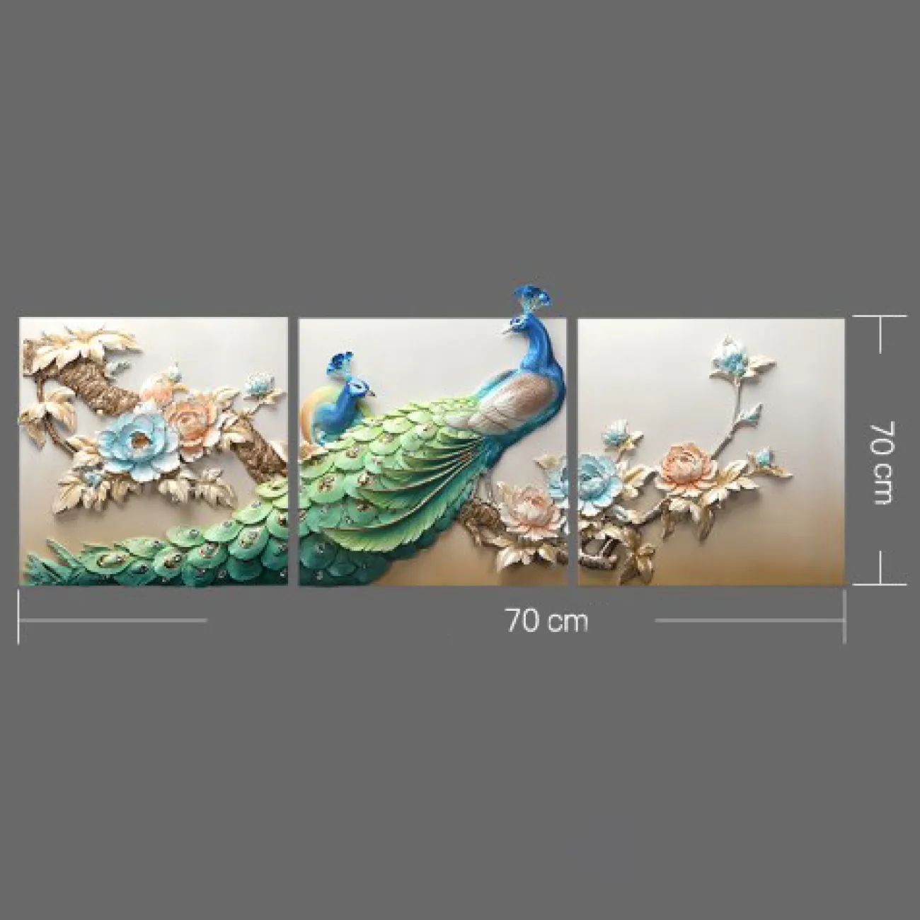 Современный настенный декор с павлином для гостиной LaLume DK20402-27 Современный настенный декор с павлином для гостиной LaLume DK20402-27