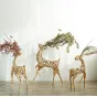 Дизайнерская  скульптура деревянного оленя DK20429-23 ручной работы в скандинавском стиле