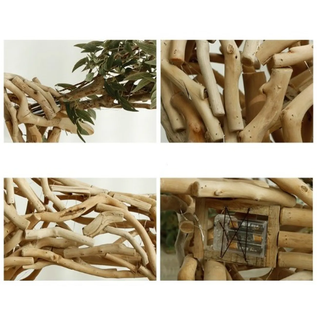 Дизайнерская  скульптура деревянного оленя DK20429-23 ручной работы в скандинавском стиле