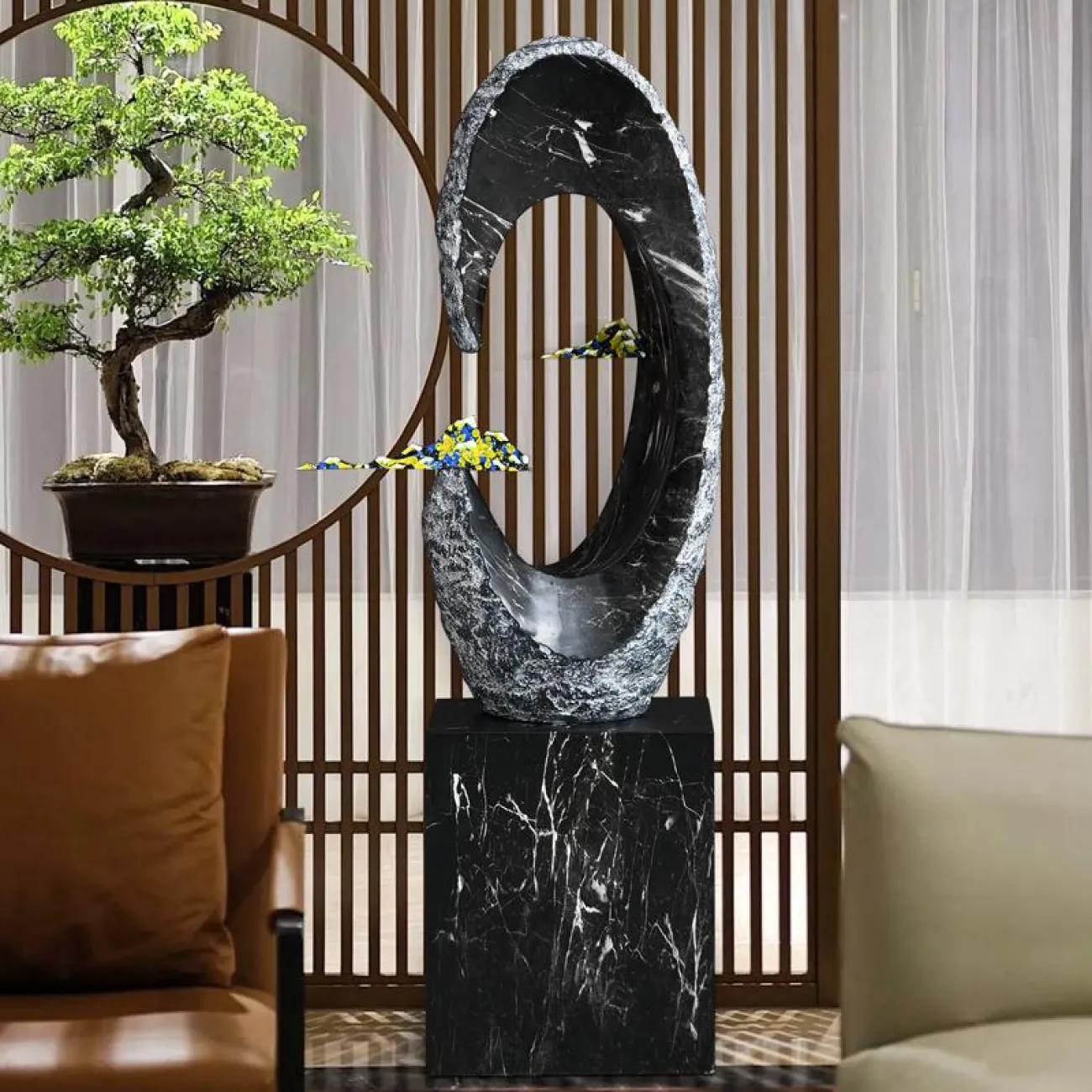 Декоративный фонтан DK20431-23 с циркулирующей водой в современном и простом стиле 