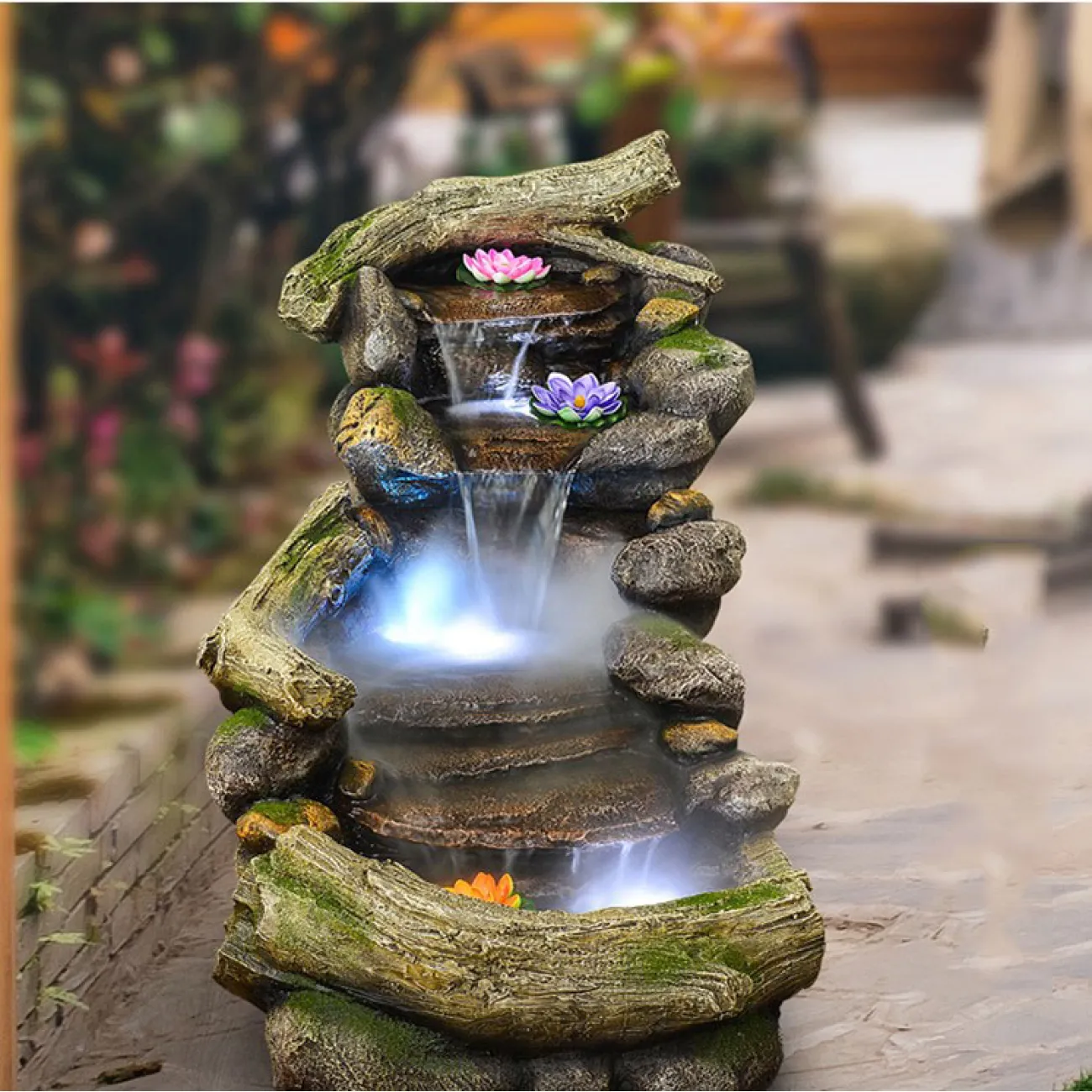 Изысканный оригинальный дизайнерский фонтан DK20433-23 в художественном оформлении новом китайском стиле