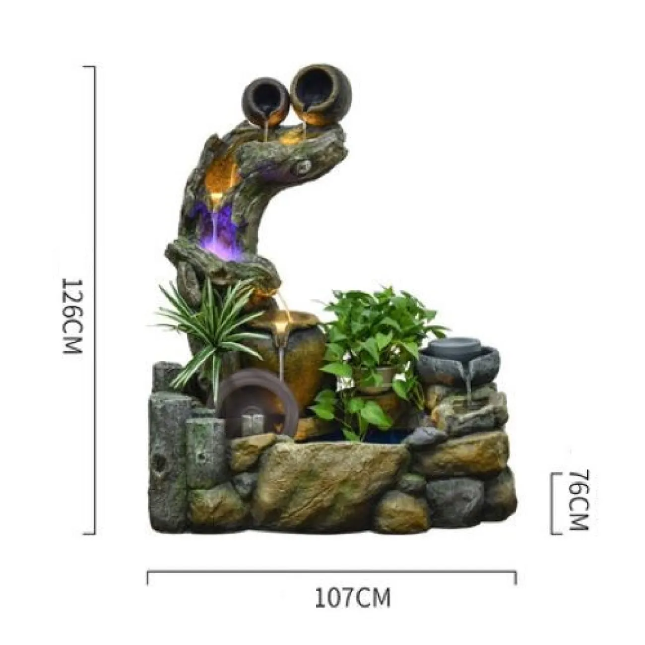 Неординарный дизайнерский фонтан DK20438-23 из чисто ручной работы в пасторальном стиле