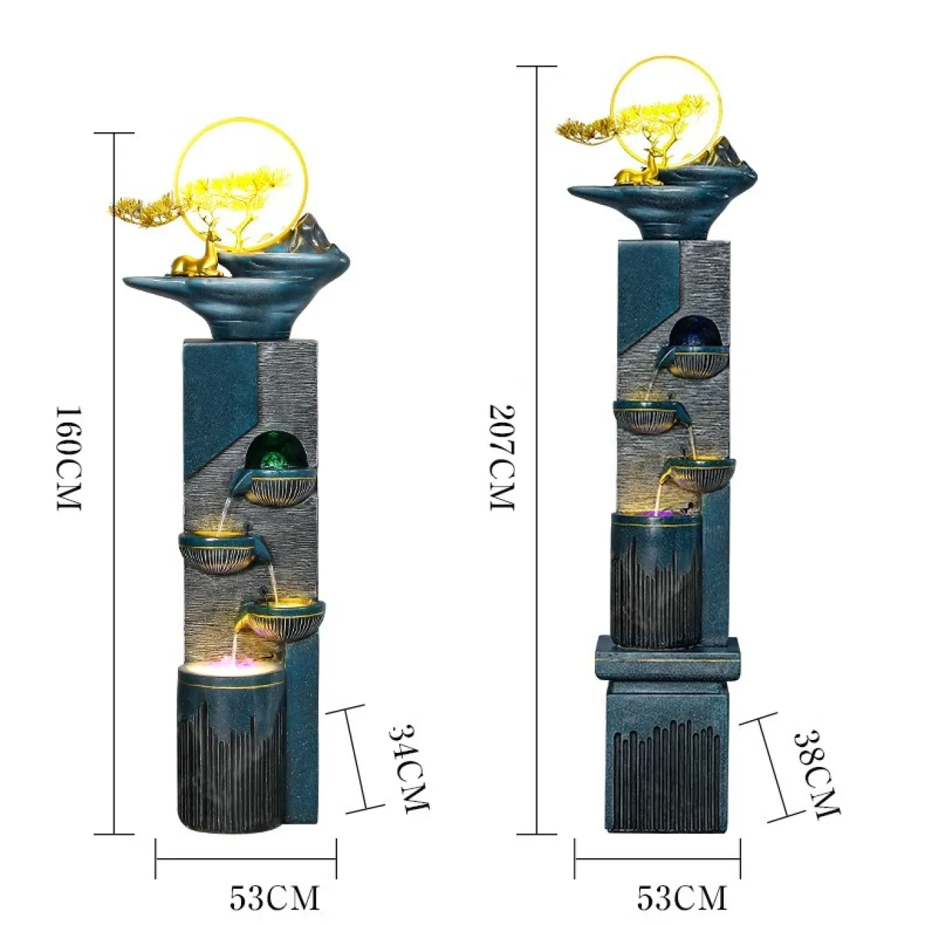Индивидуальный фонтан с циркулирующей водой в современном и простом стиле