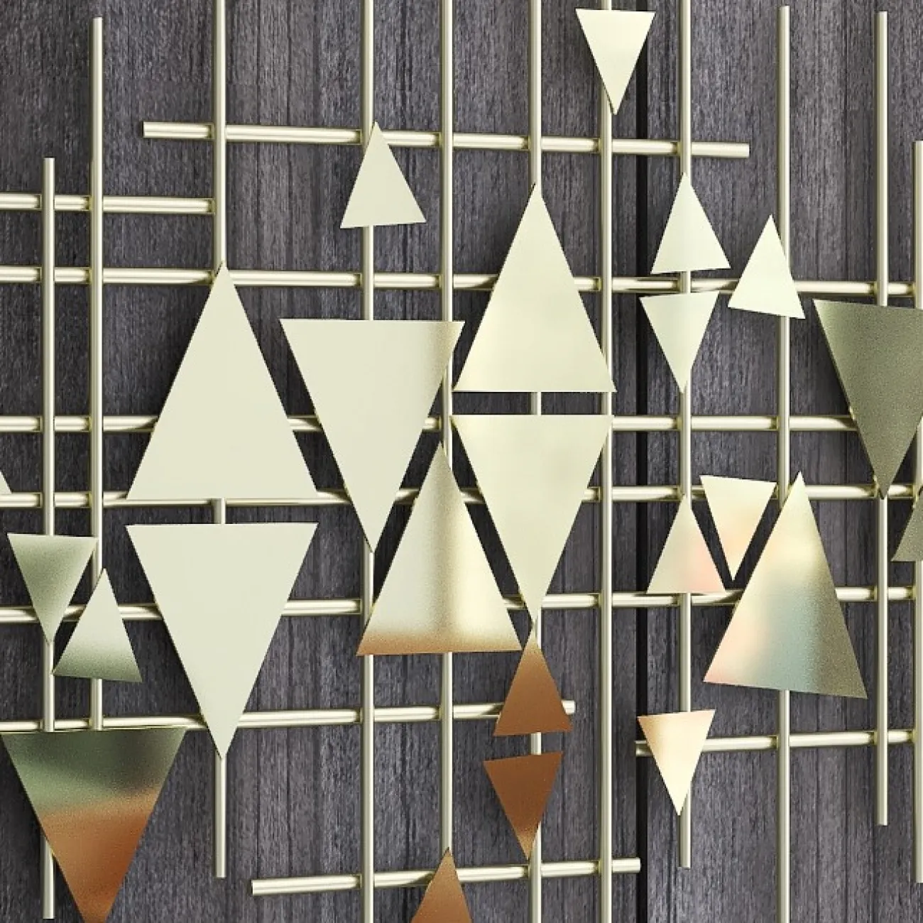 Настенный геометрический декор Bright из кованного железа в скандинавском стиле Настенный геометрический декор Bright из кованного железа в скандинавском стиле