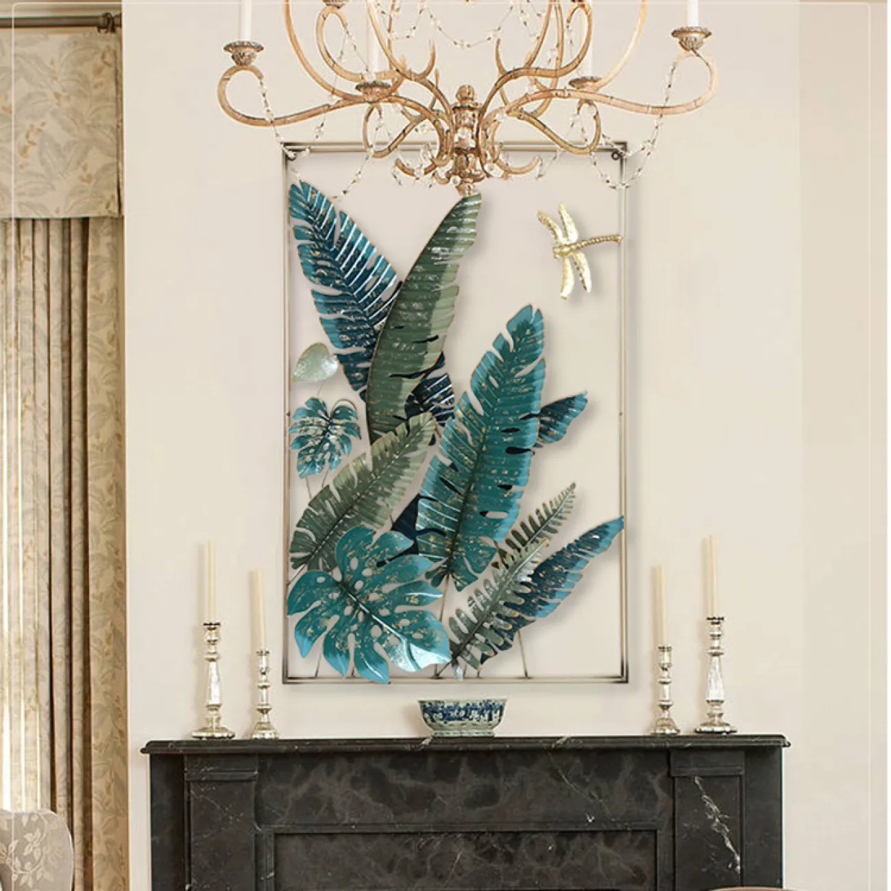 Современный настенный декор в форме листьев LaLume DK20411-23 Современный настенный декор в форме листьев LaLume DK20411-23