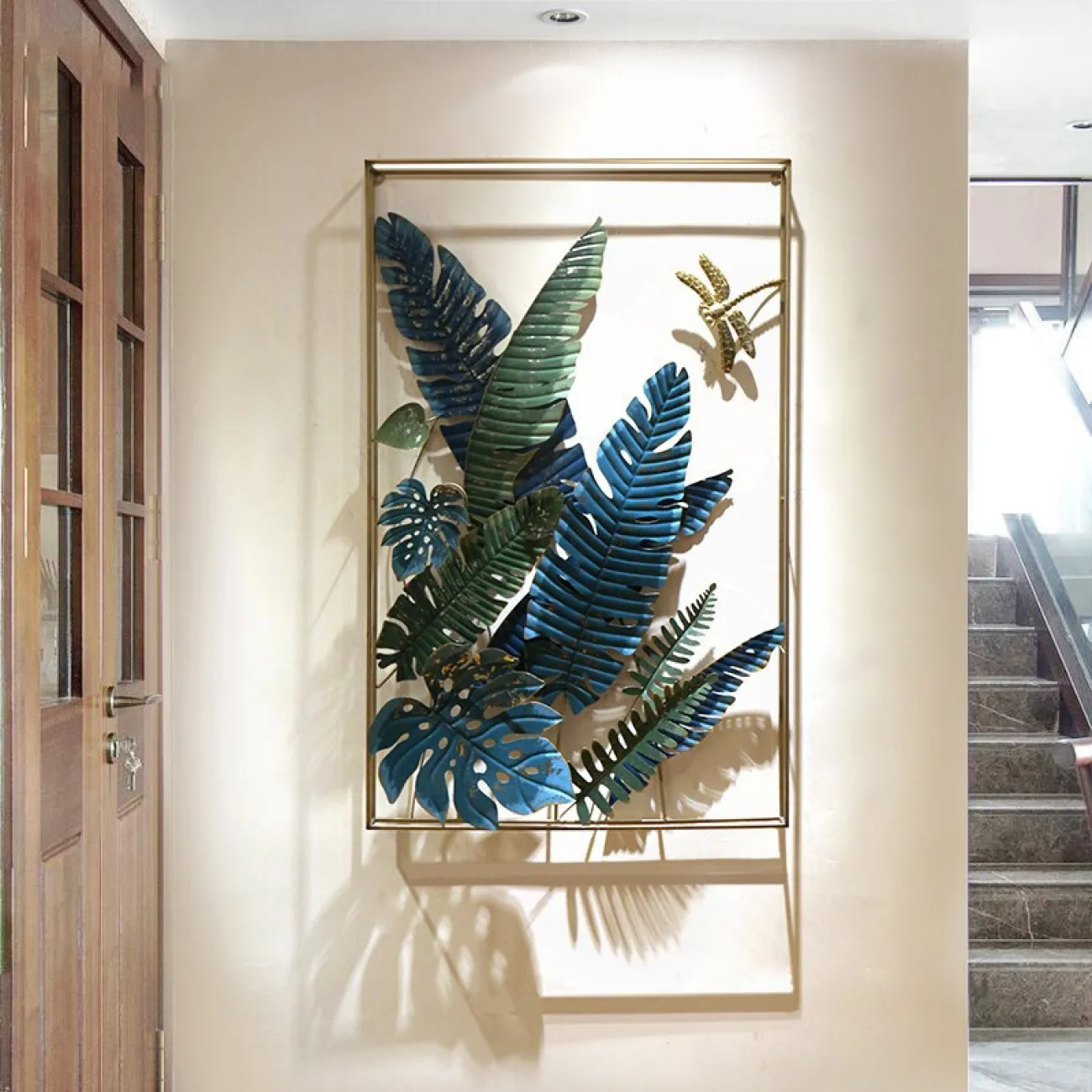 Современный настенный декор в форме листьев LaLume DK20411-23 Современный настенный декор в форме листьев LaLume DK20411-23