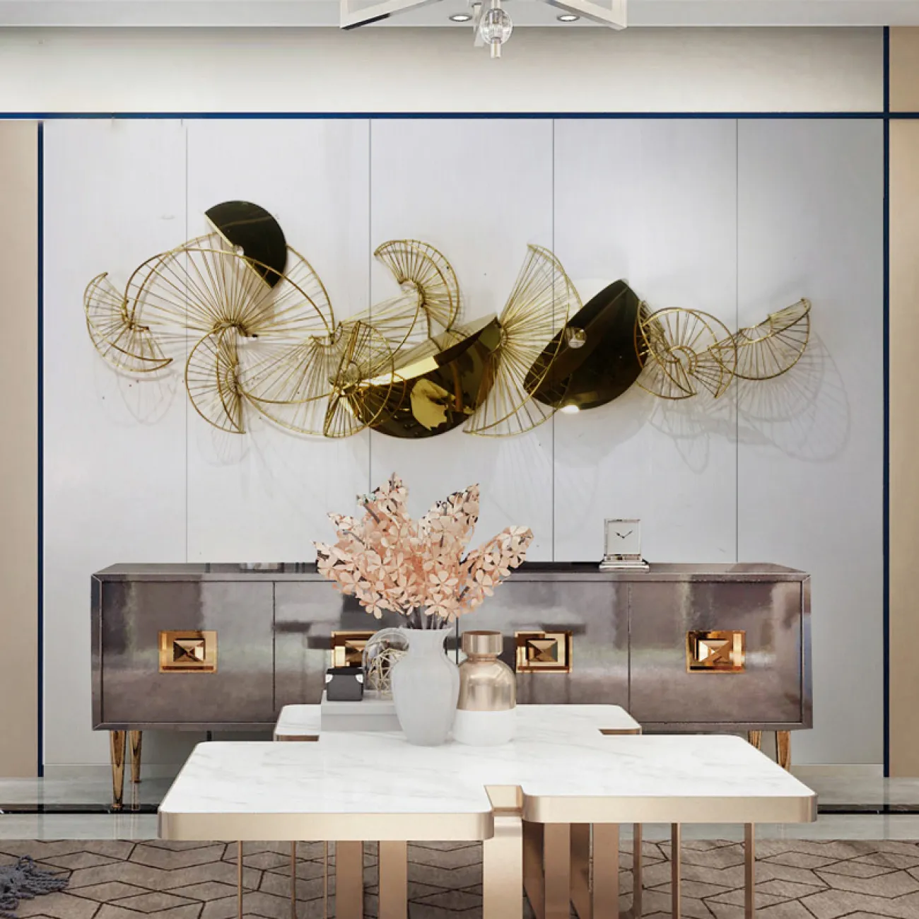 Современный дизайнерский настенный декор LaLume DK20417-23