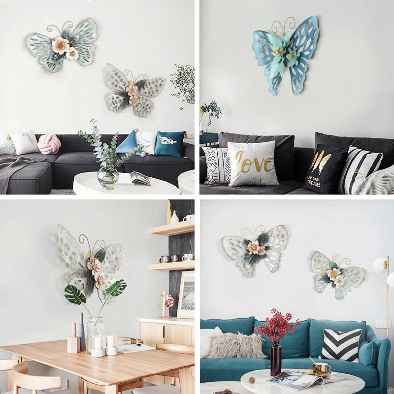 Дизайнерский настенный декор в форме бабочки LaLume DK20418-23 Дизайнерский настенный декор в форме бабочки LaLume DK20418-23